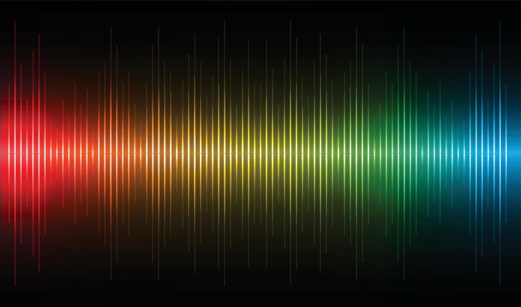 Sound waves oscillating dark light vector