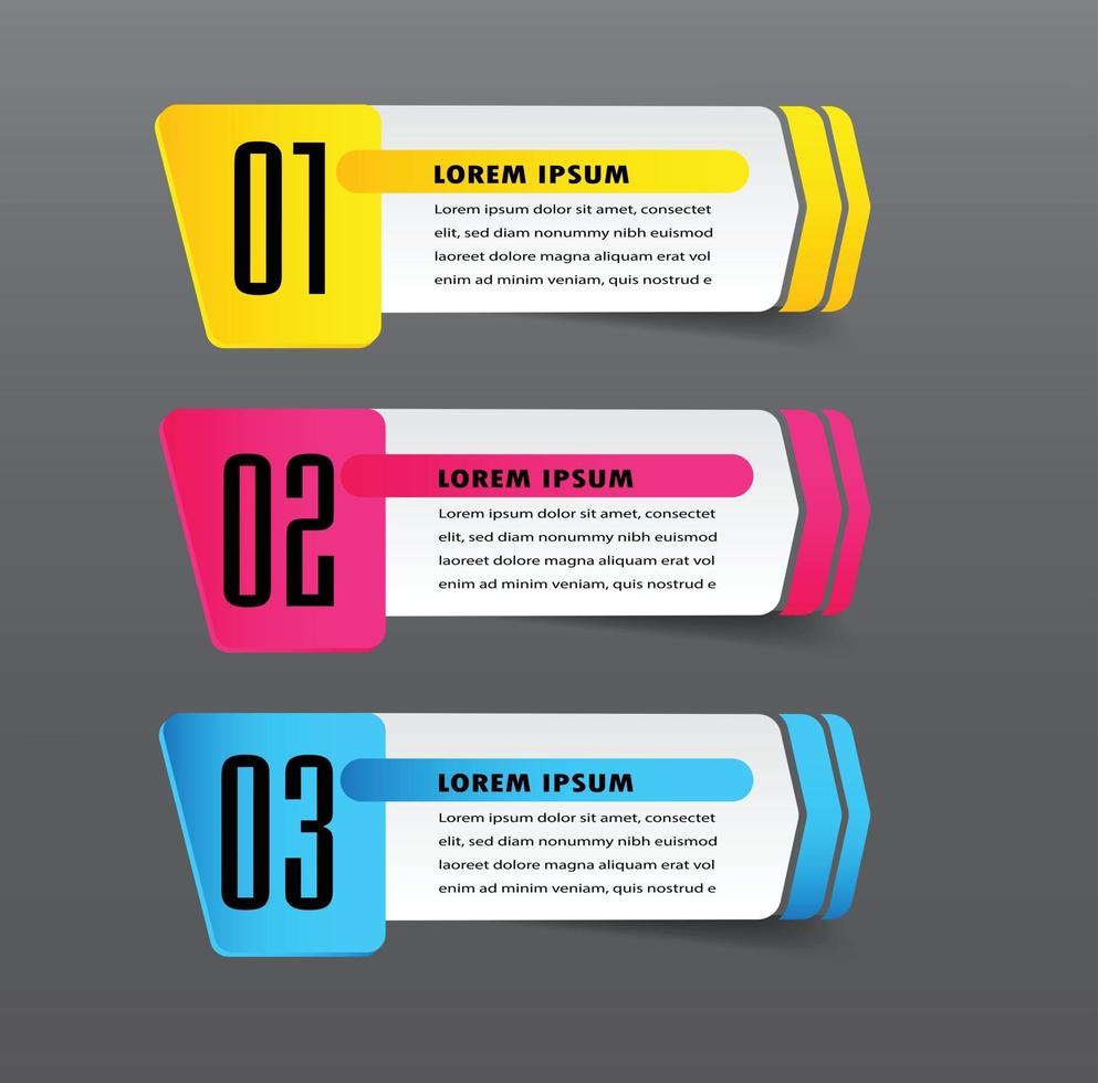 modern text box template banner Infographics vector