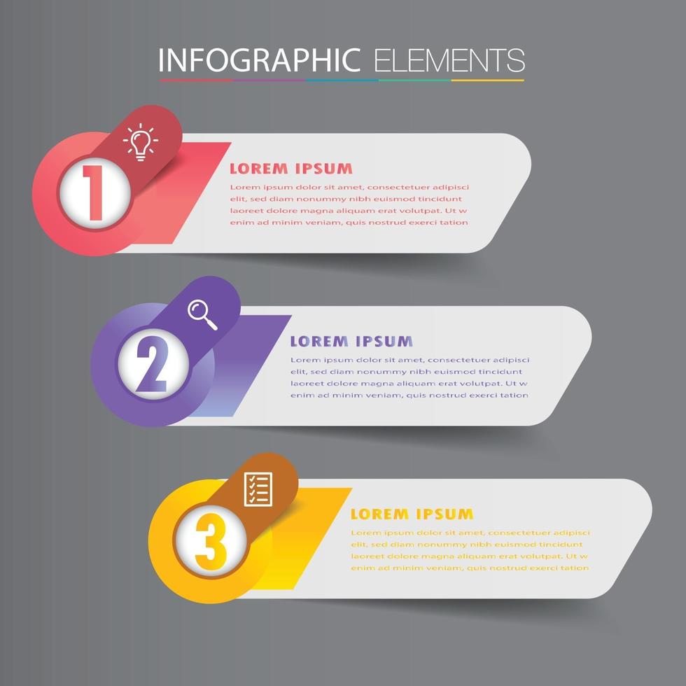 modern text box template banner Infographics vector