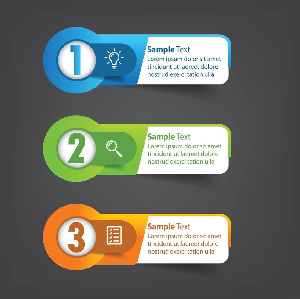 modern text box template banner Infographics vector