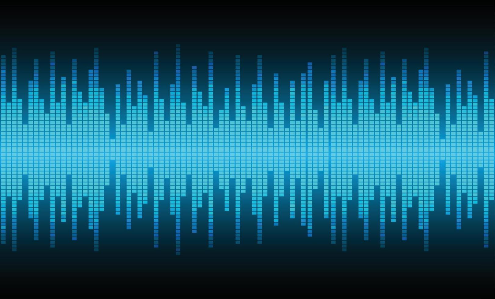 Sound waves oscillating dark light vector