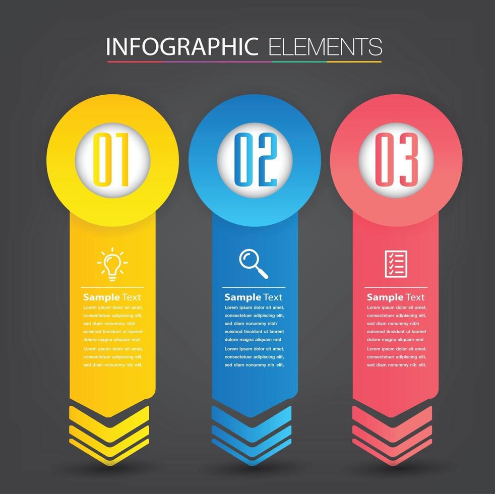 modern text box template banner Infographics vector