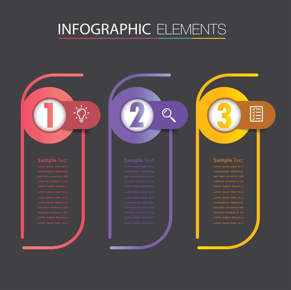 modern text box template banner Infographics vector