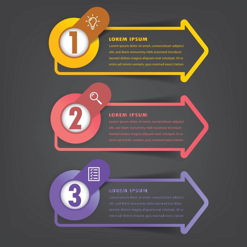 modern text box template banner Infographics vector
