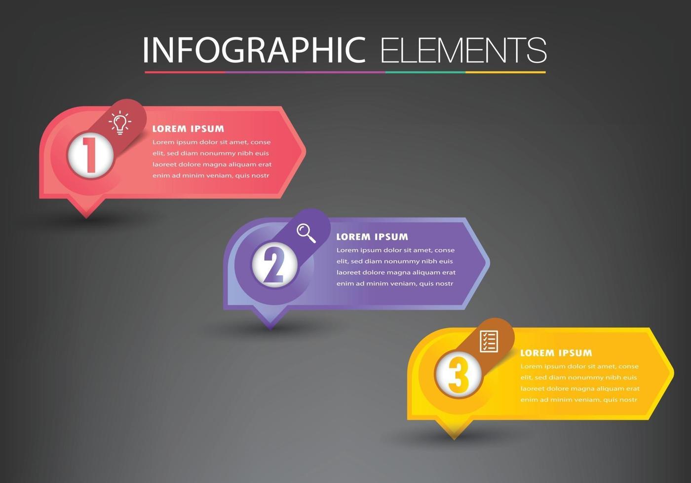 modern text box template banner Infographics vector