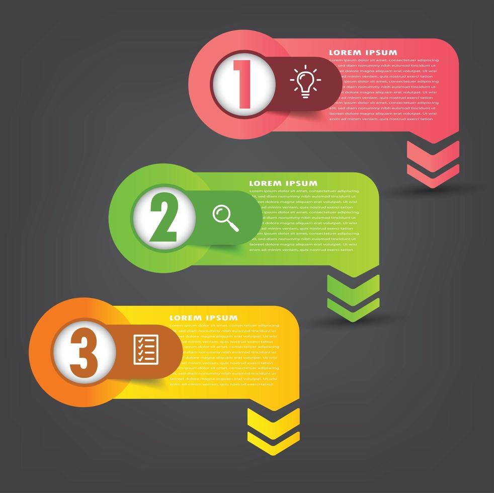 modern text box template banner Infographics vector