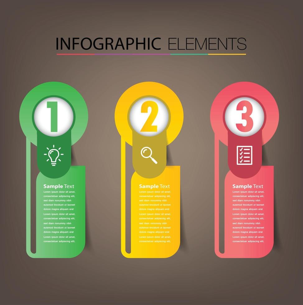 modern text box template banner Infographics vector