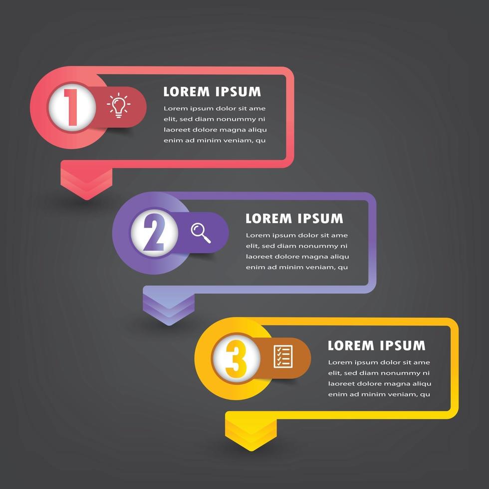 modern text box template banner Infographics vector