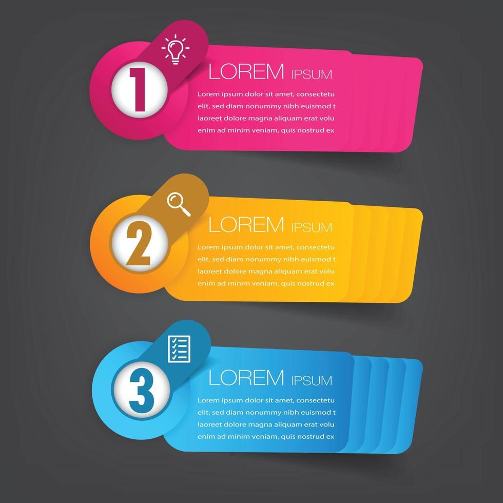 modern text box template banner Infographics vector