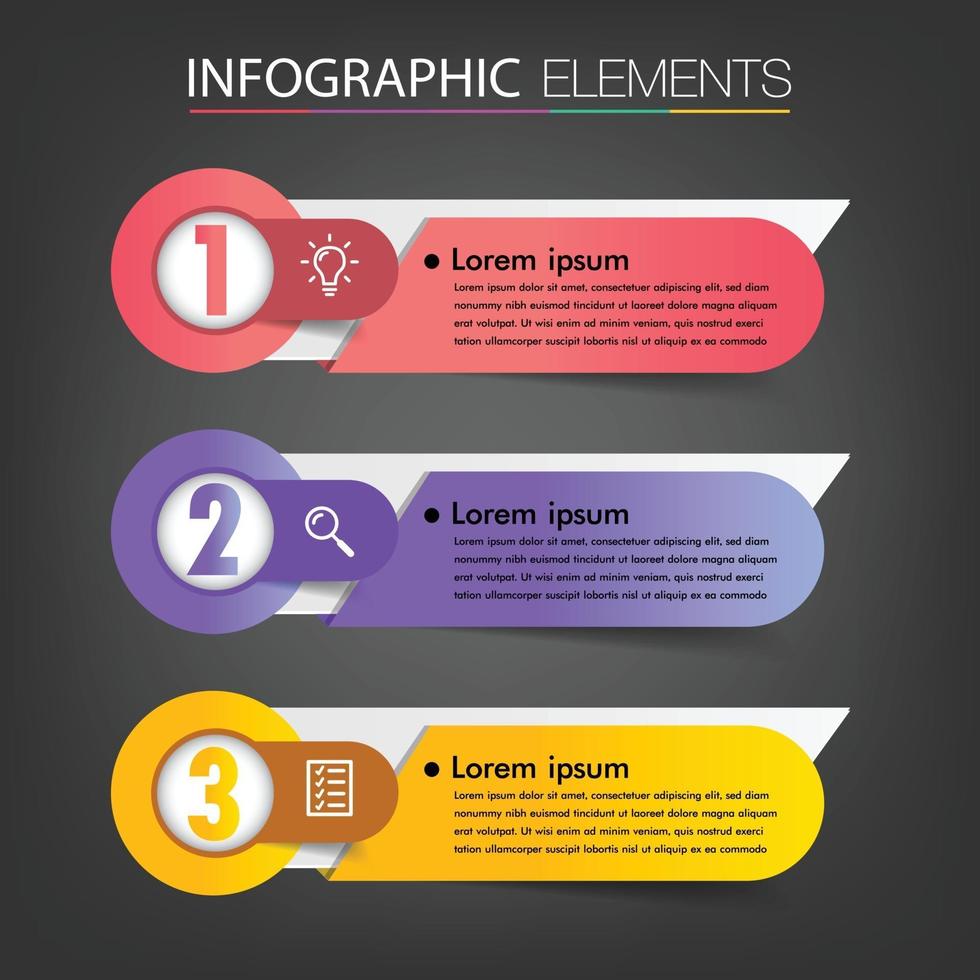 modern text box template banner Infographics vector