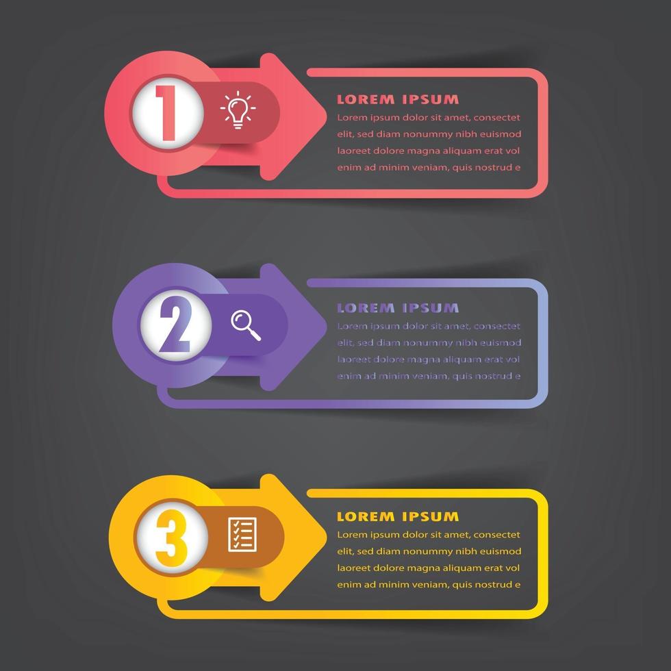 modern text box template banner Infographics vector