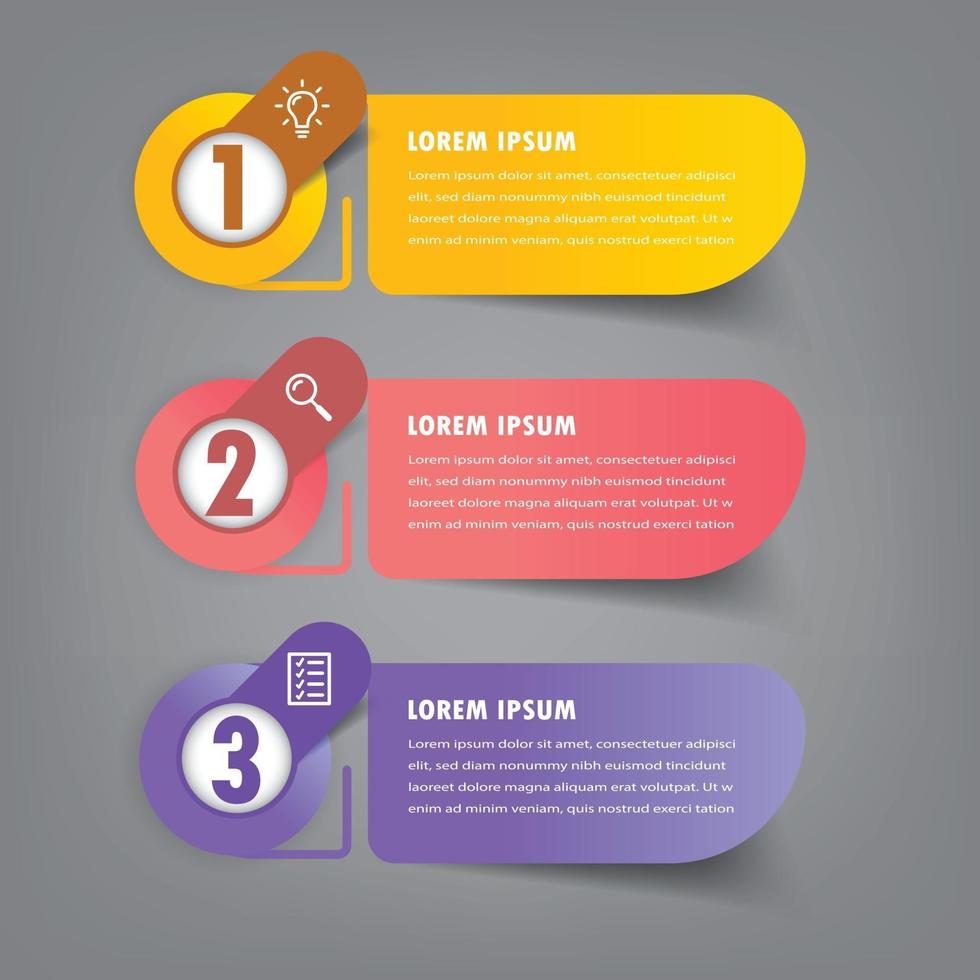 modern text box template banner Infographics vector