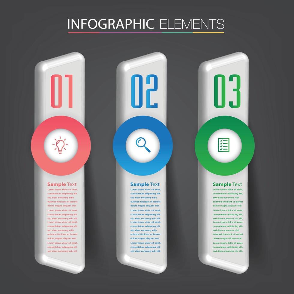 modern text box template banner Infographics vector