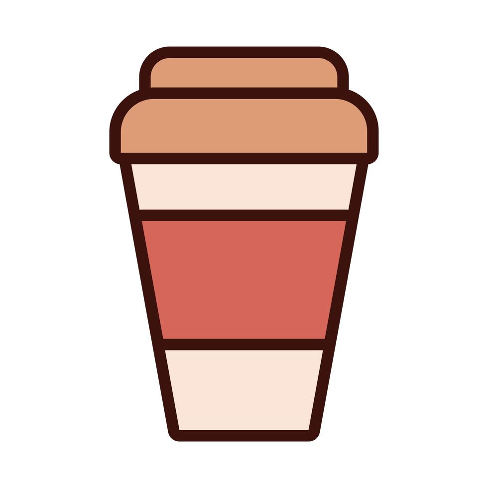 beverage in plastic line and fill style icon vector