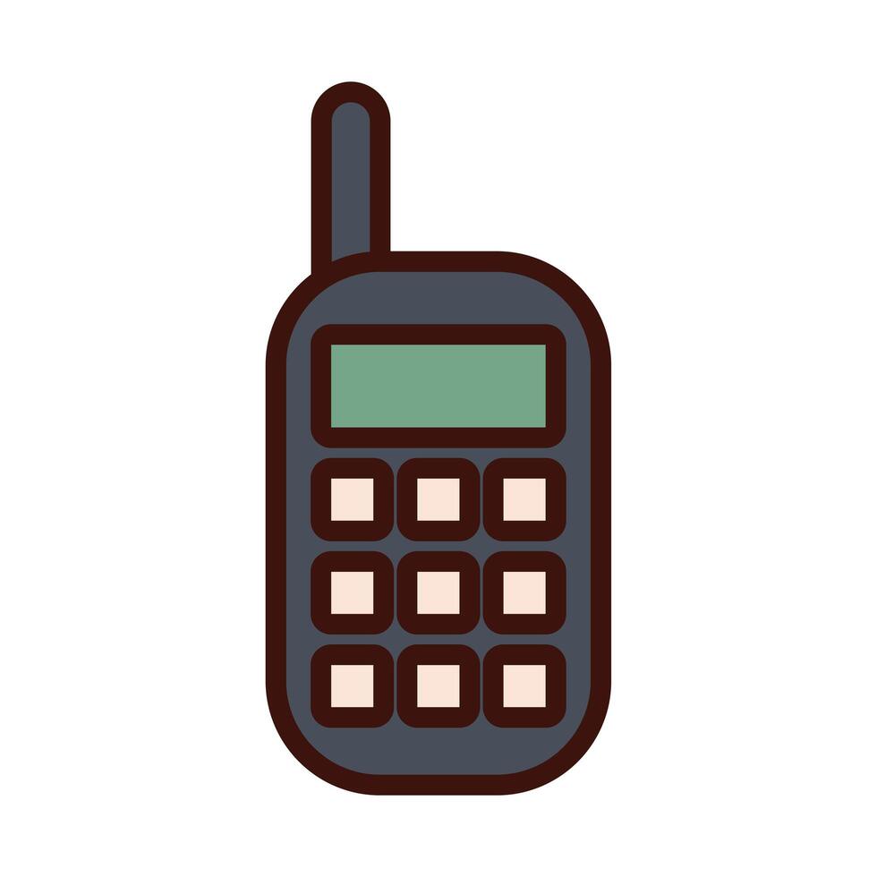 cellphone device line and fill icon vector