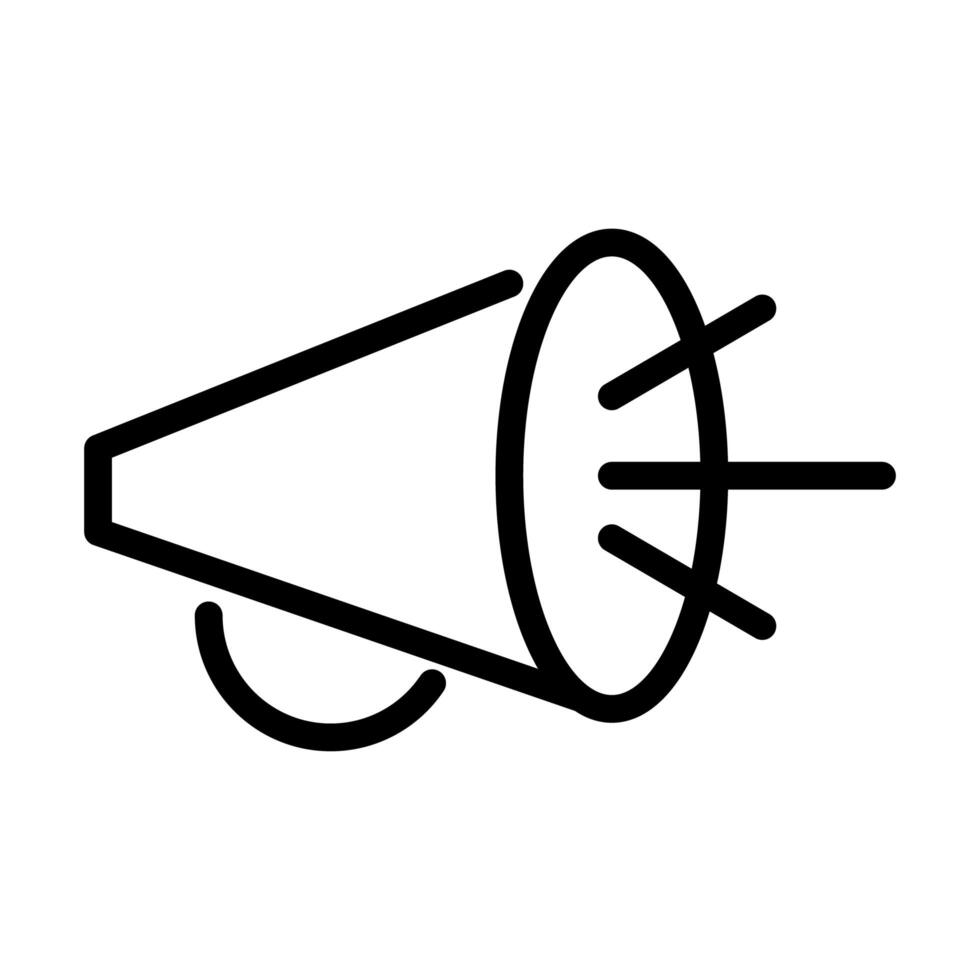 megaphone sound line style icon vector