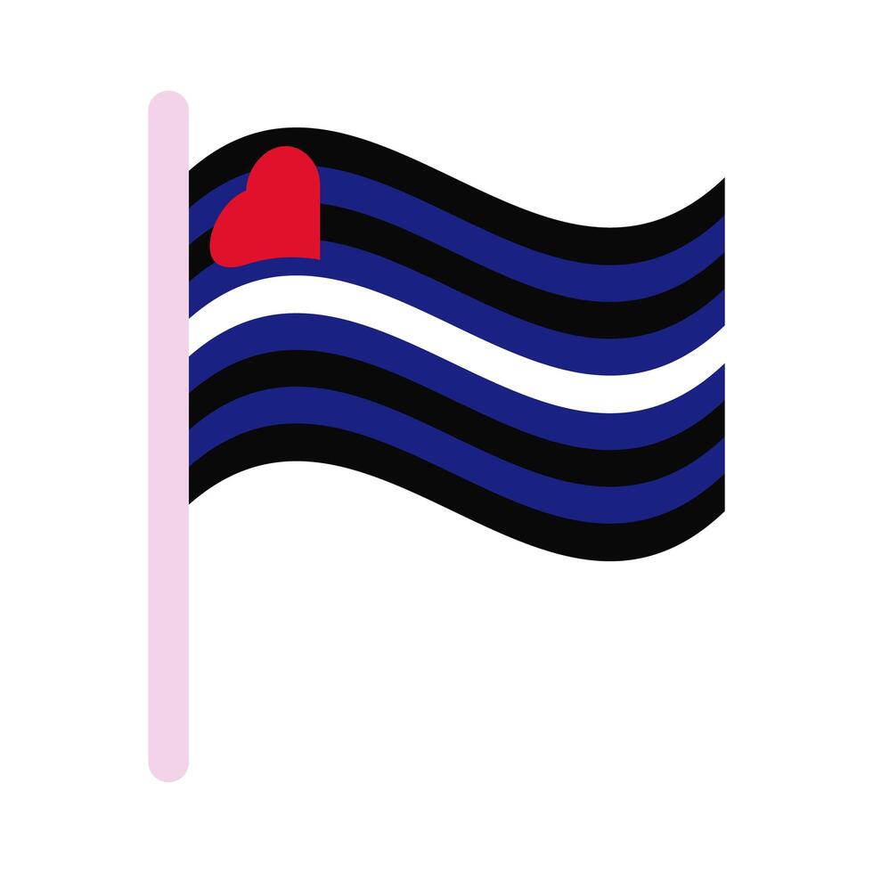 bandera de orgullo de cuero de orientación sexual icono de estilo multy vector