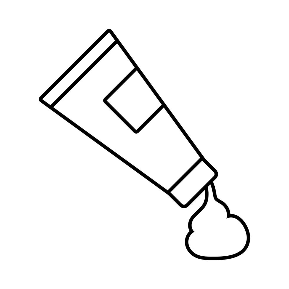 cream medical tube line style icon vector