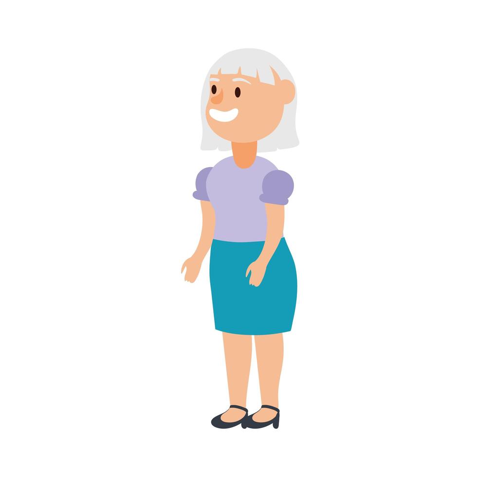 personaje de avatar de persona anciana vector