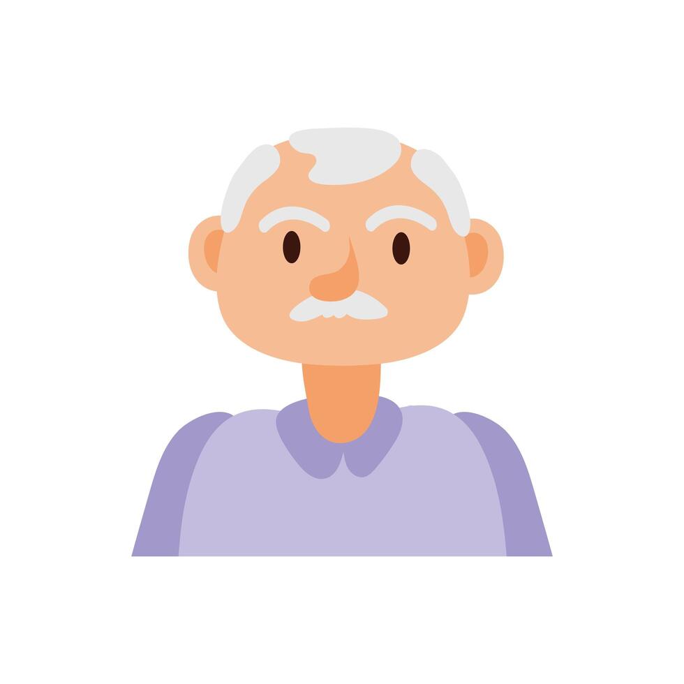 old man person avatar character vector