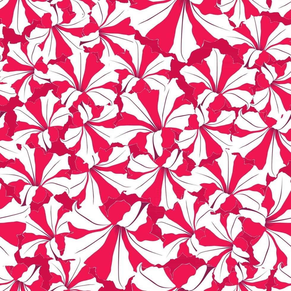 floral sin fisuras patrón abstracto ornamental artístico dibujado fondo con flores y hojas florecer motivo para tela diseño de decoración textil vector