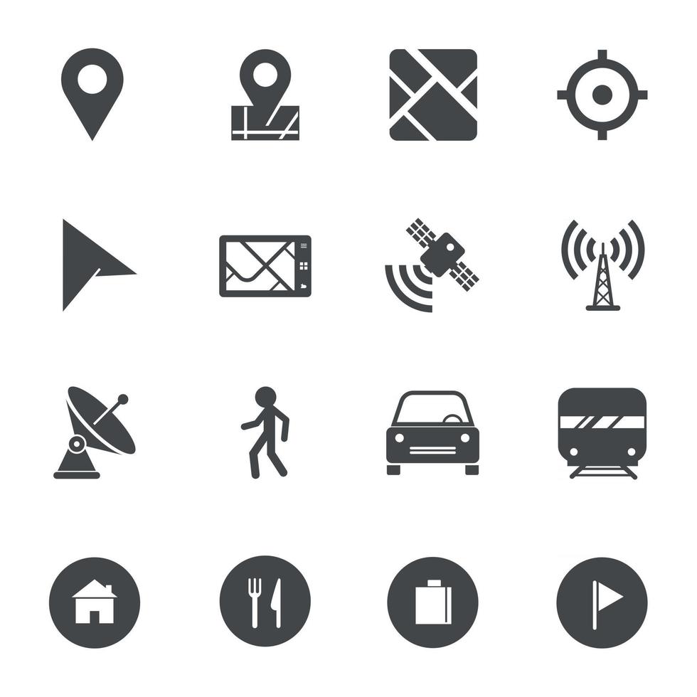 Navigation gps icons sign Vector illustration