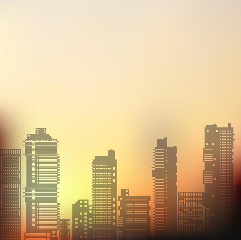 Landscape urban silhouette vector