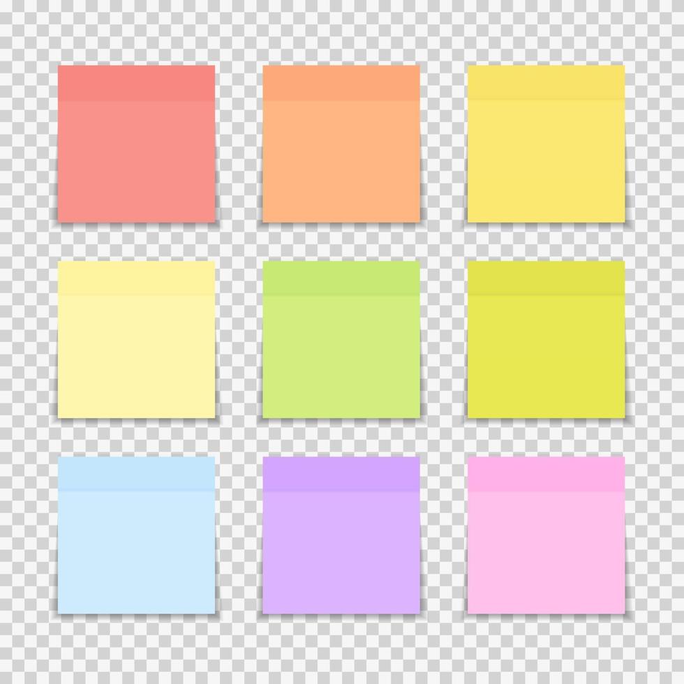 sticky note isolated on transparent background. Office paper sheet. 3440887  Vector Art at Vecteezy