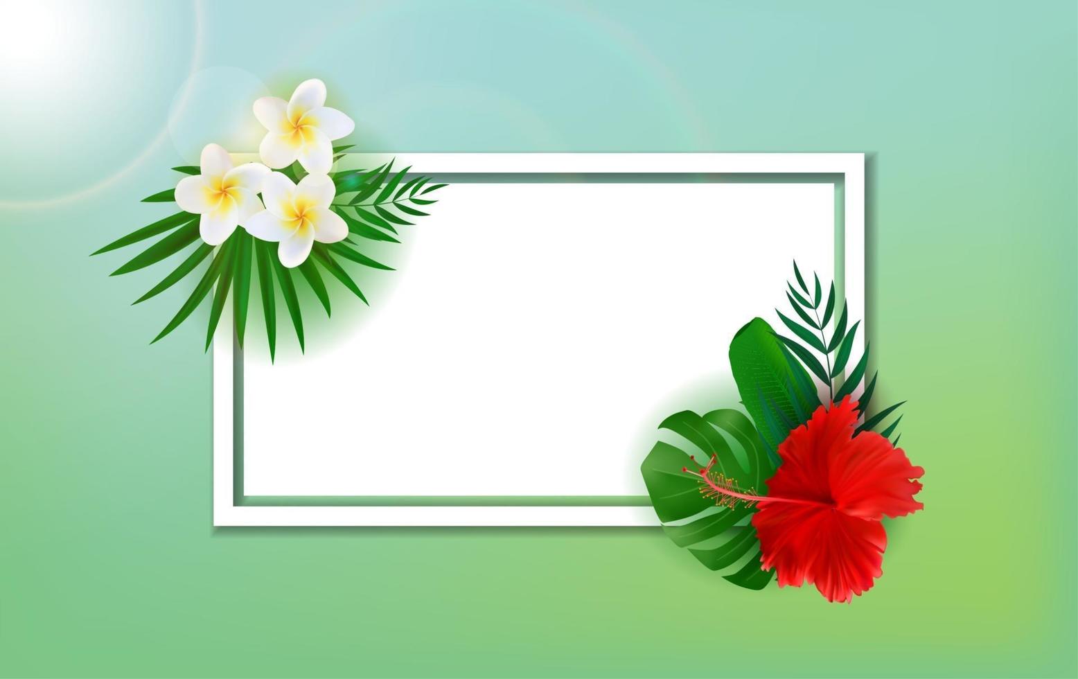 Abstract Empty Natural Exotic Tropical Background. Can be used as Poster Sale, ads or Card vector