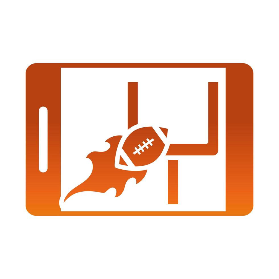 american football online smartphone game sport professional and recreational gradient design icon vector