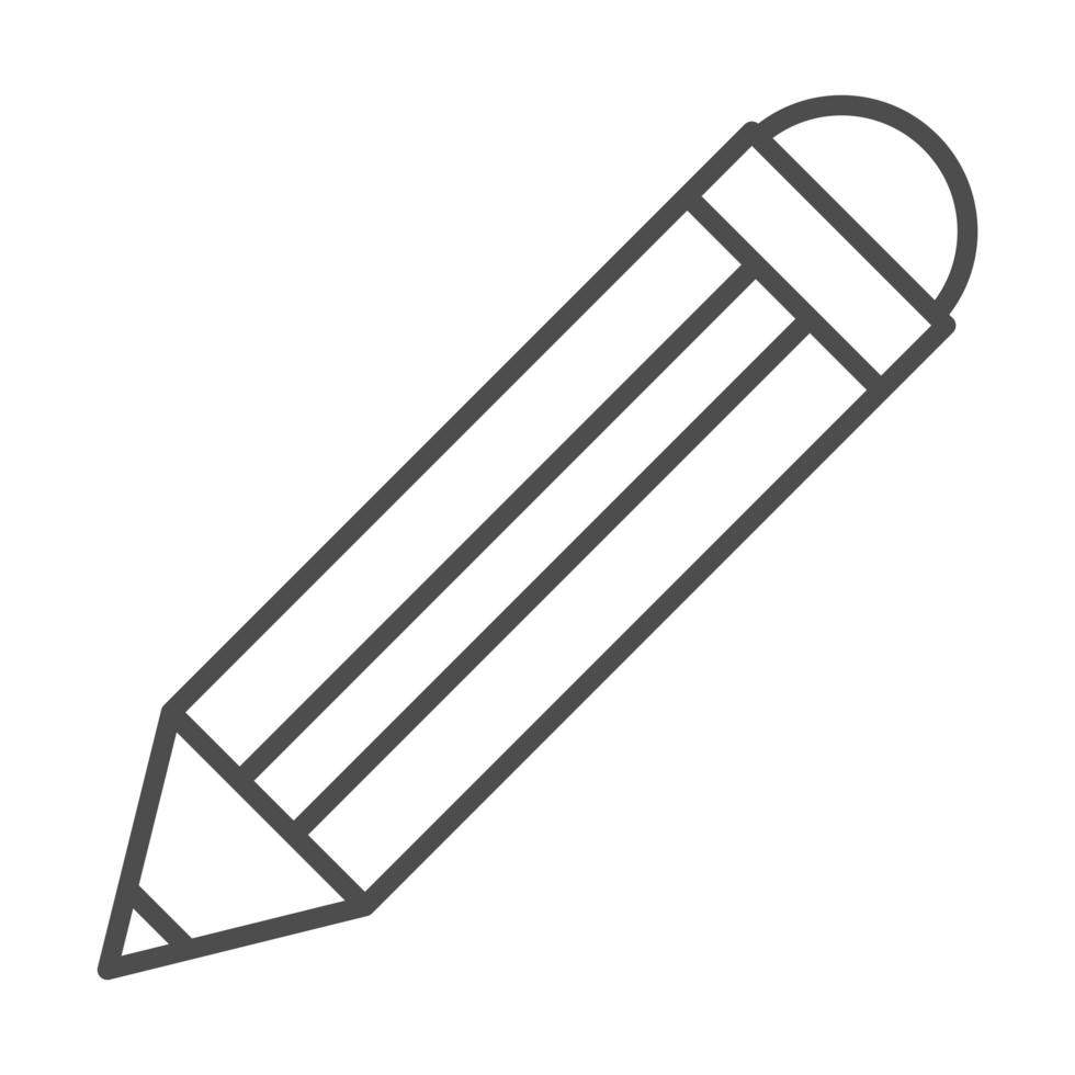 teach school and education write pencil creativity line style icon vector