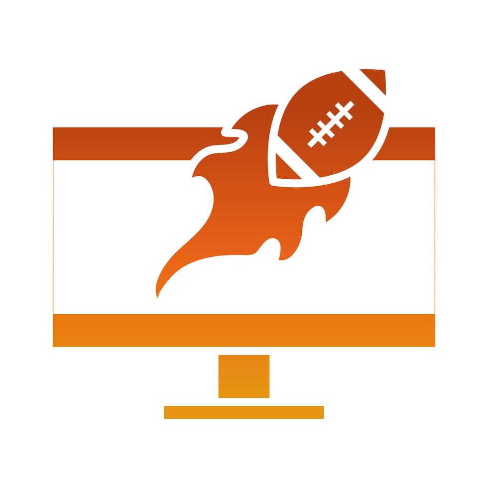 american football live streaming game sport professional and recreational gradient design icon vector