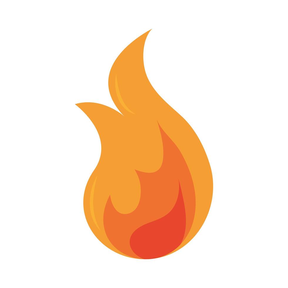 fire flame burning hot glow flat design icon vector