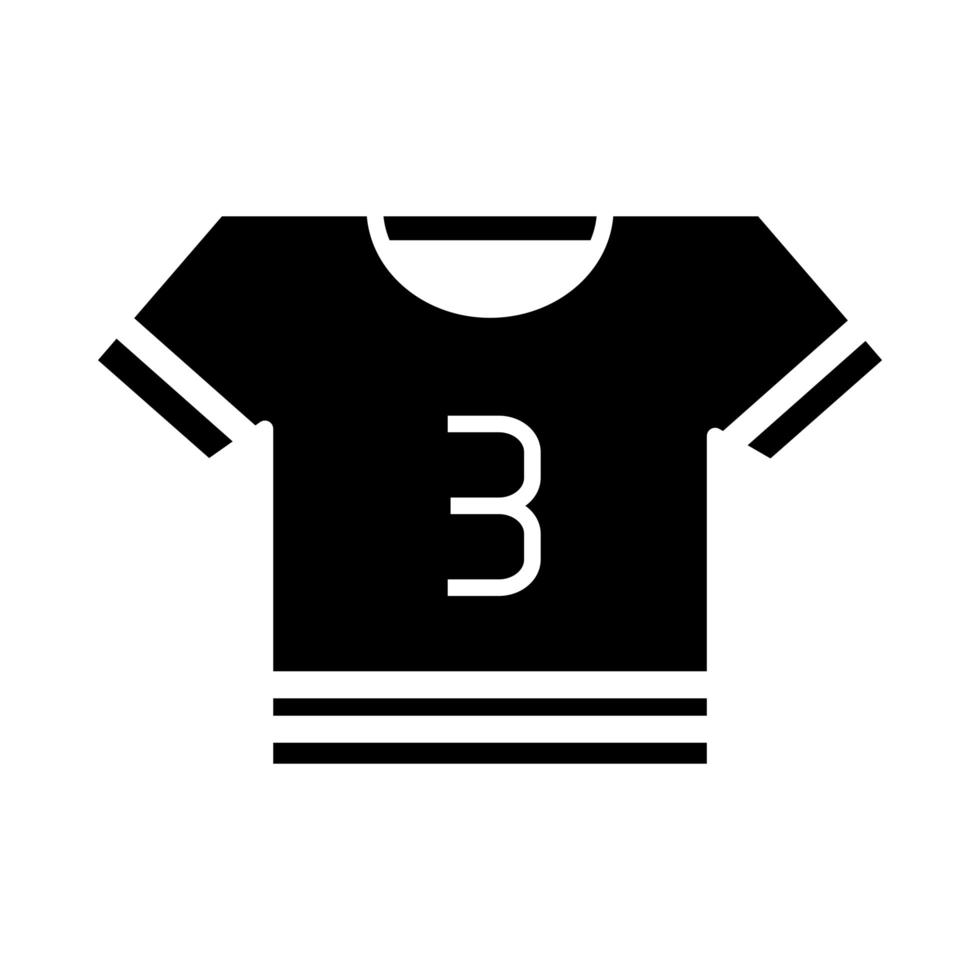 american football jersey uniform game sport professional and recreational silhouette design icon vector