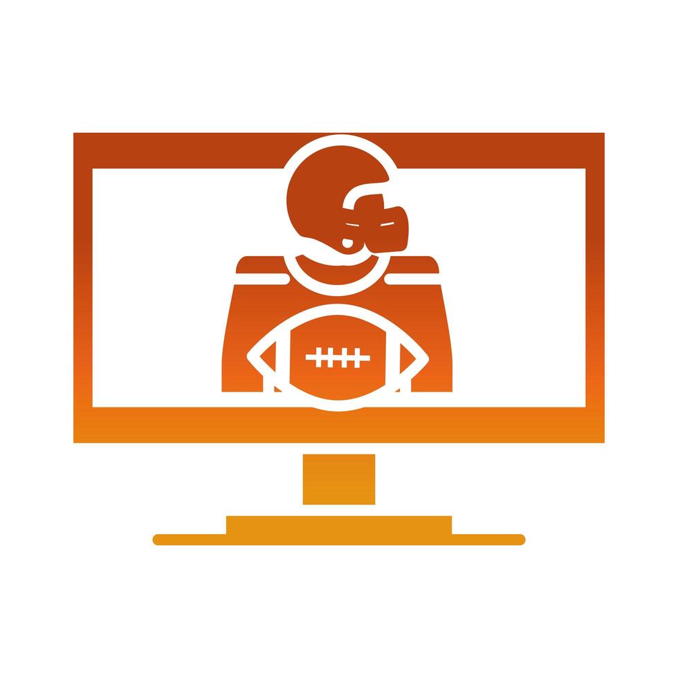 american football for mobile game sport professional and recreational gradient design icon vector