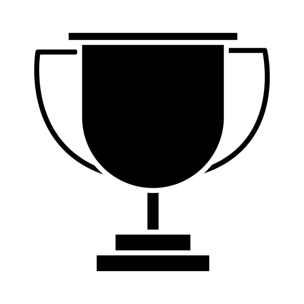 american football trophy cup game sport professional and recreational silhouette design icon vector