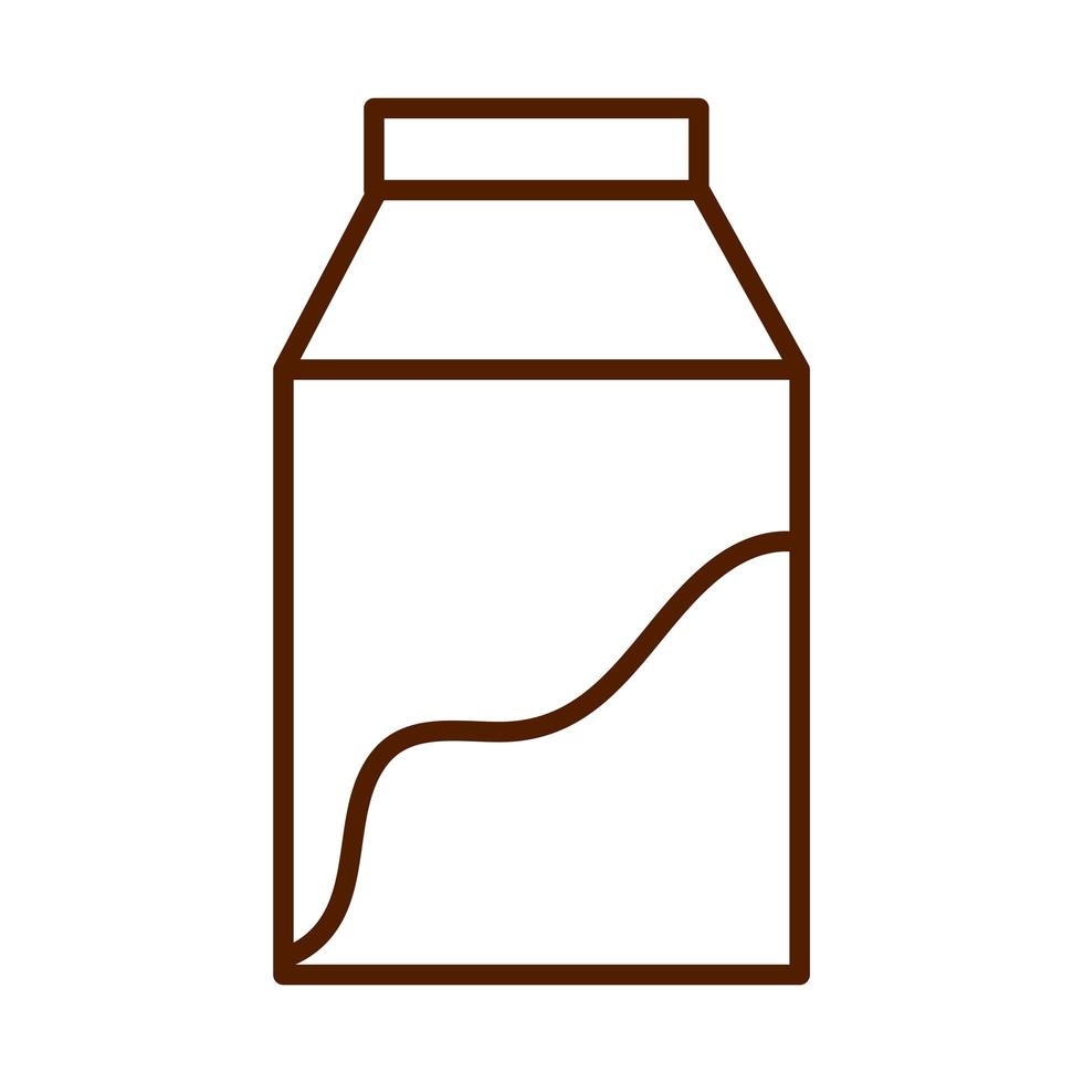 healthy food menu fresh nutrition milk box line style icon vector