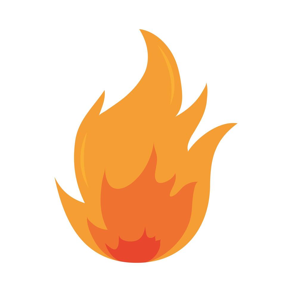 fire flame burning hot glow flat design icon vector
