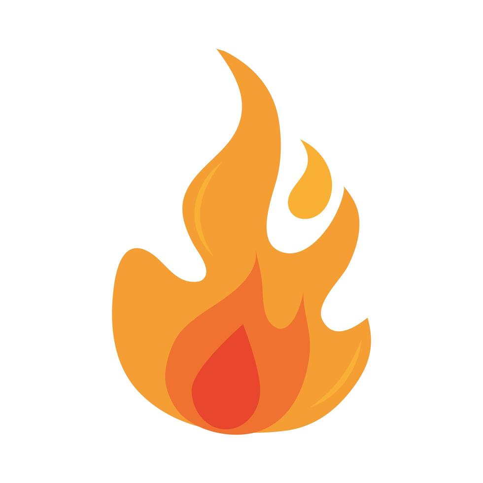 fuego llama ardiente resplandor caliente icono de diseño plano vector