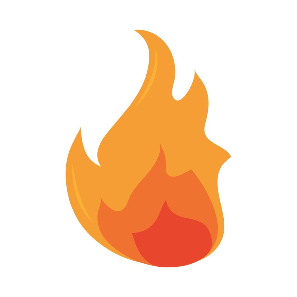 fuego llama ardiente resplandor caliente icono de diseño plano vector