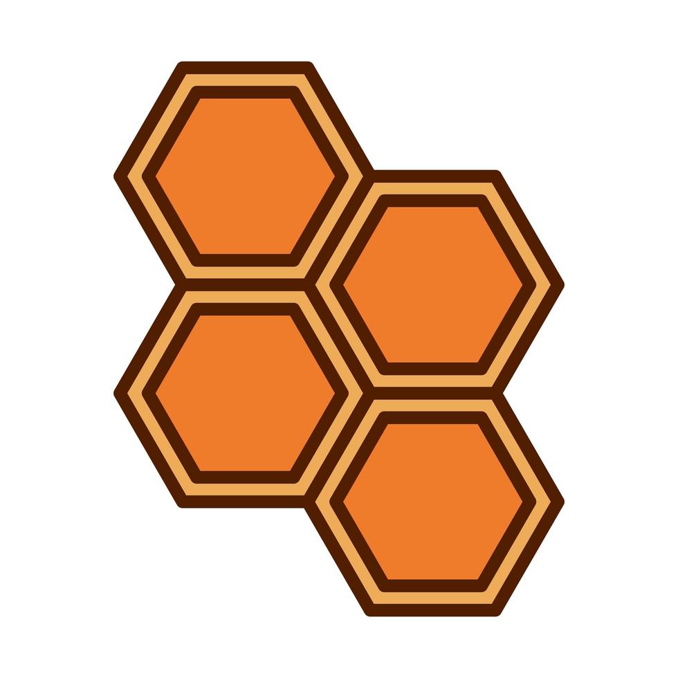 healthy food fresh nutrition honey hive line and fill style icon vector