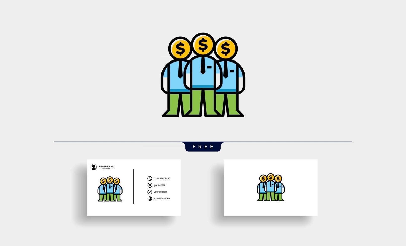 business team work dollar vector icon design
