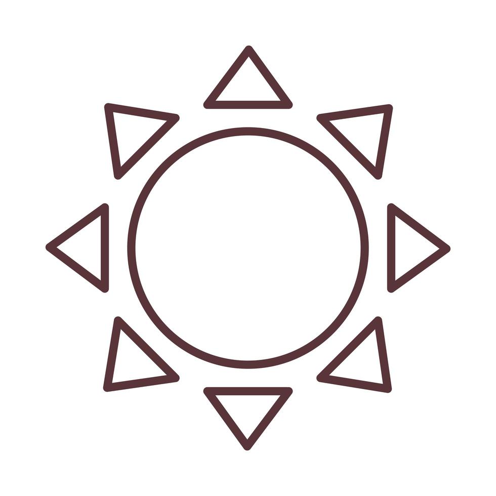 sun weather summer hot summer line style icon vector