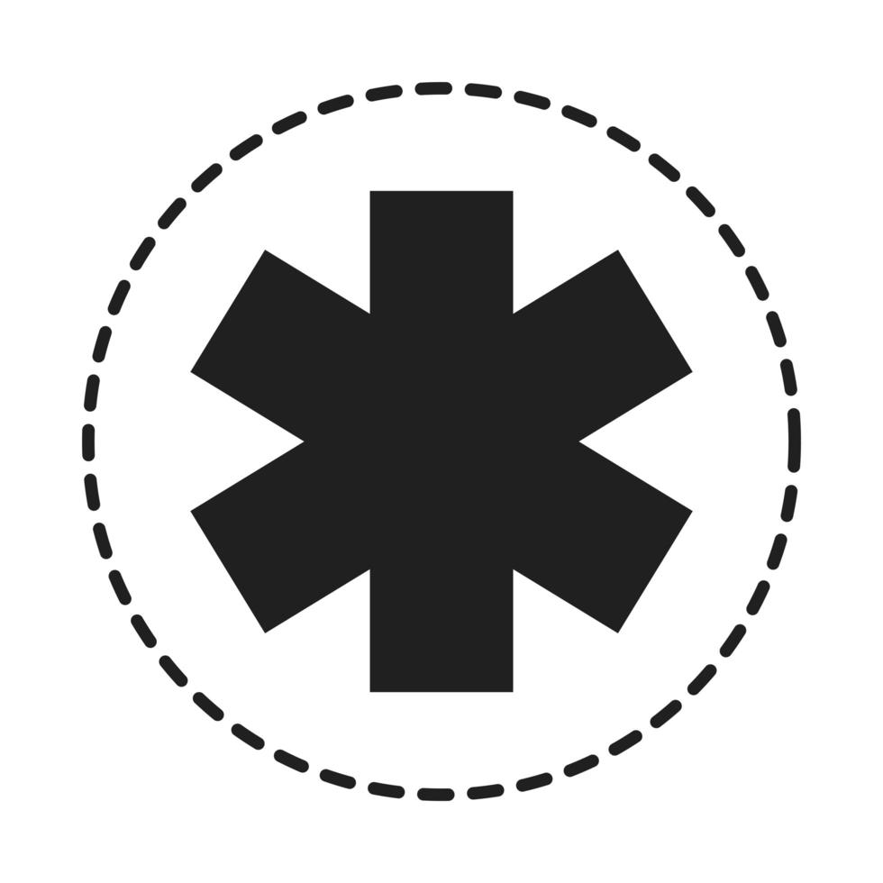 healthcare medical and hospital pictogram sign silhouette style icon vector