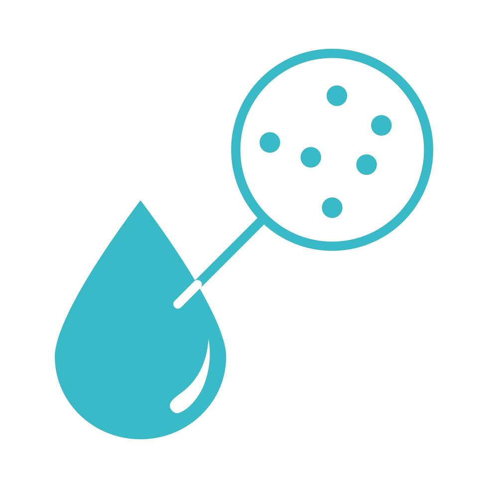 water drop purity nature liquid blue silhouette style icon vector