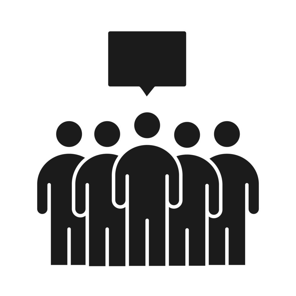 businesspeople group teamwork management developing successful silhouette style icon vector