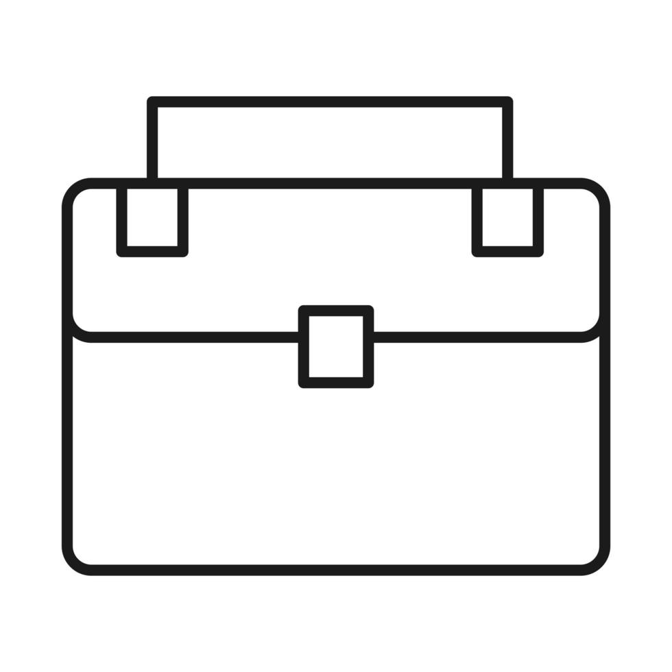 briefcase document business management developing successful line style icon vector