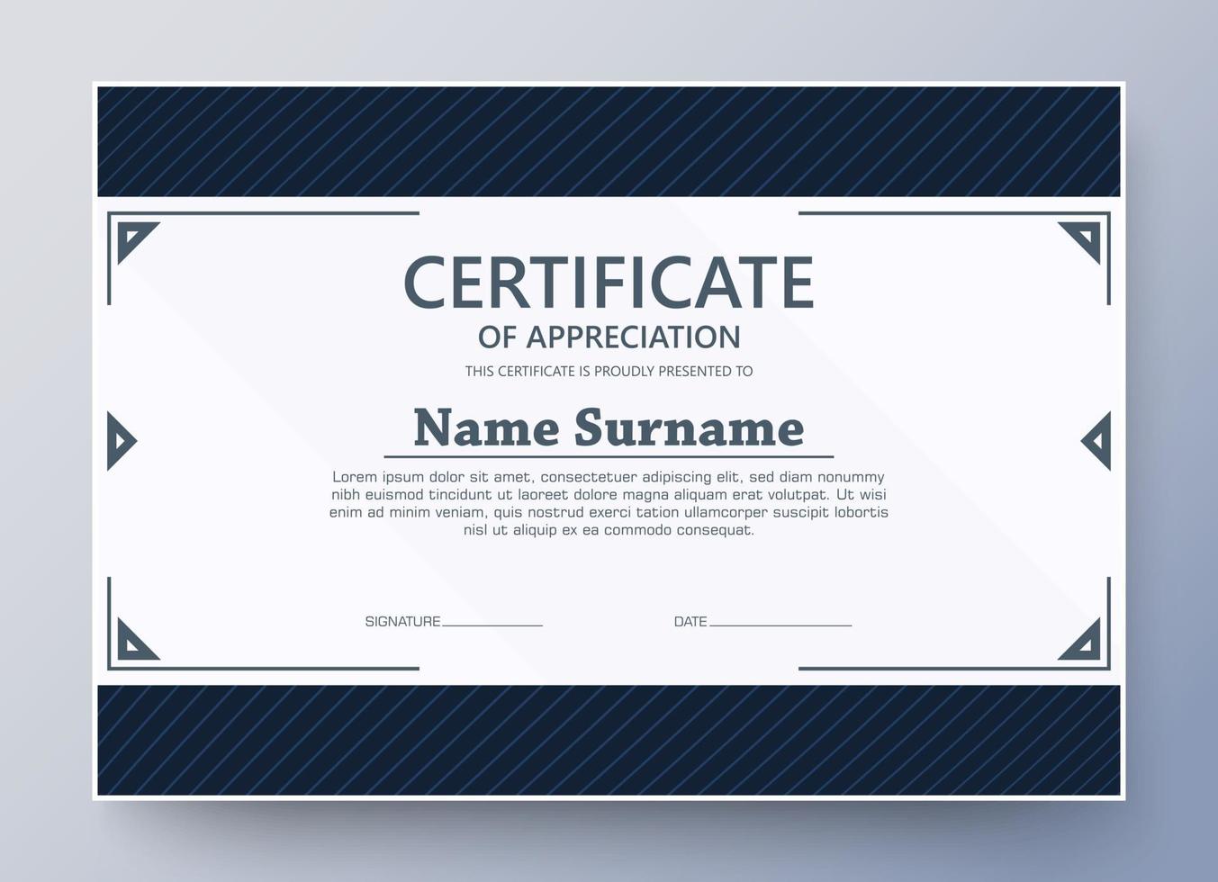 Membership certificate best award diploma vector