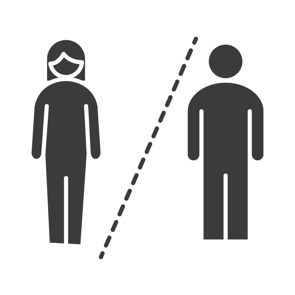 covid 19 coronavirus social distancing preventing a sharp peak of infections outbreak spreading vector silhouette style icon