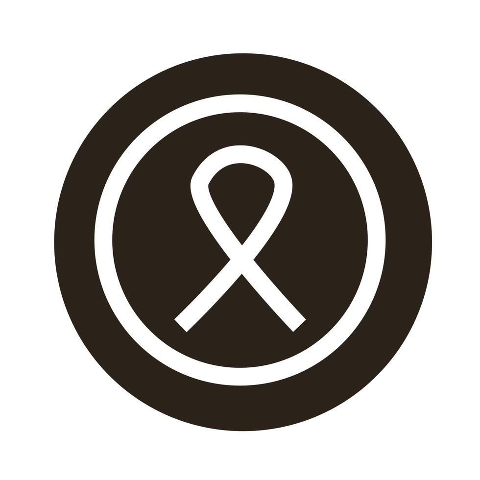 campaign ribbon block style icon vector